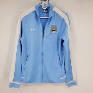 Nike 2015/16 Men's Manchester City N98 Sky Blue/White Soccer Track Jacket M